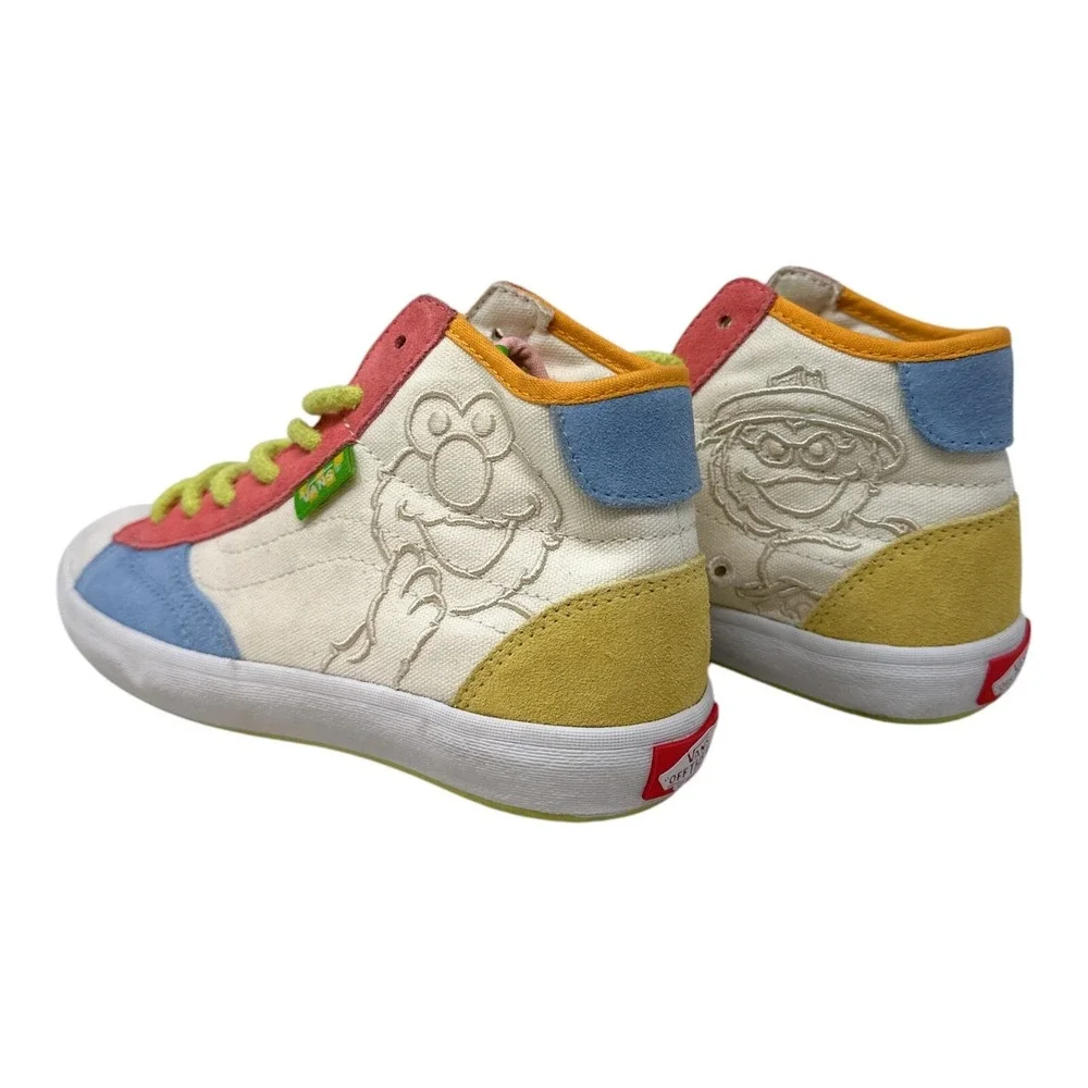 Vans Sesame Street Sk8-Hi Kids Size 3 Multicolor Elmo Cookie Monster Sneakers